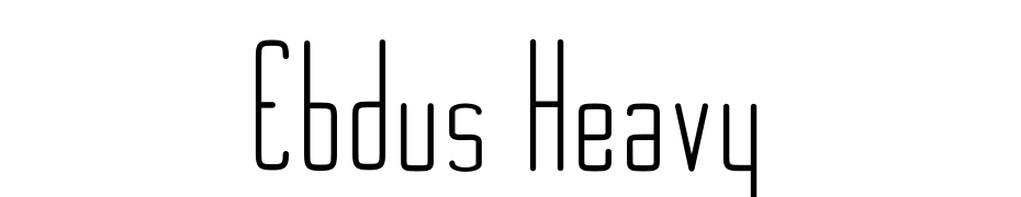 Ebdus Heavy Font Download Free